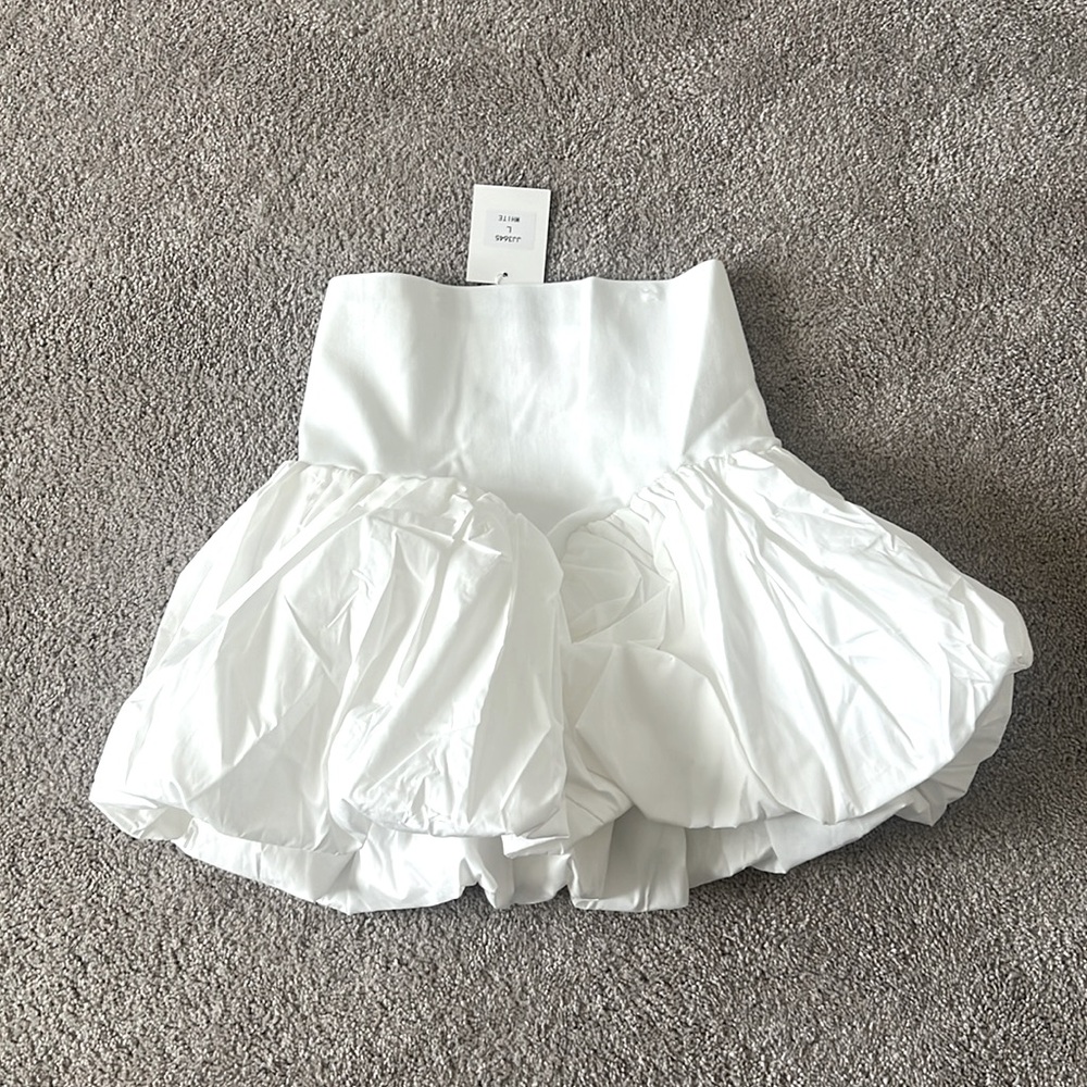 White Bubble Tube Top - no bra lining